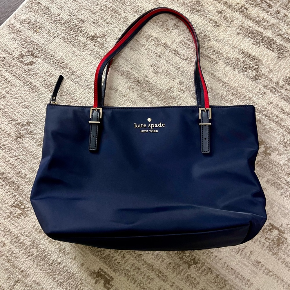Kate Spade navy nylon tote